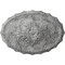 Ekena Millwork Oxford Ceiling Medallion, Hand-Painted Ultra Pure White Crackle, 16 7/8"W x 11 3/4"H x 1 1/2"P CM16OXUWC - alternate 1